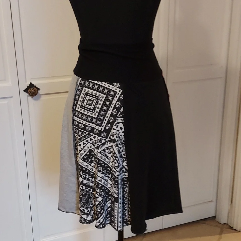 Hippie Patchwork Skirt Short Bohemian Style A line  Size S Multi Color